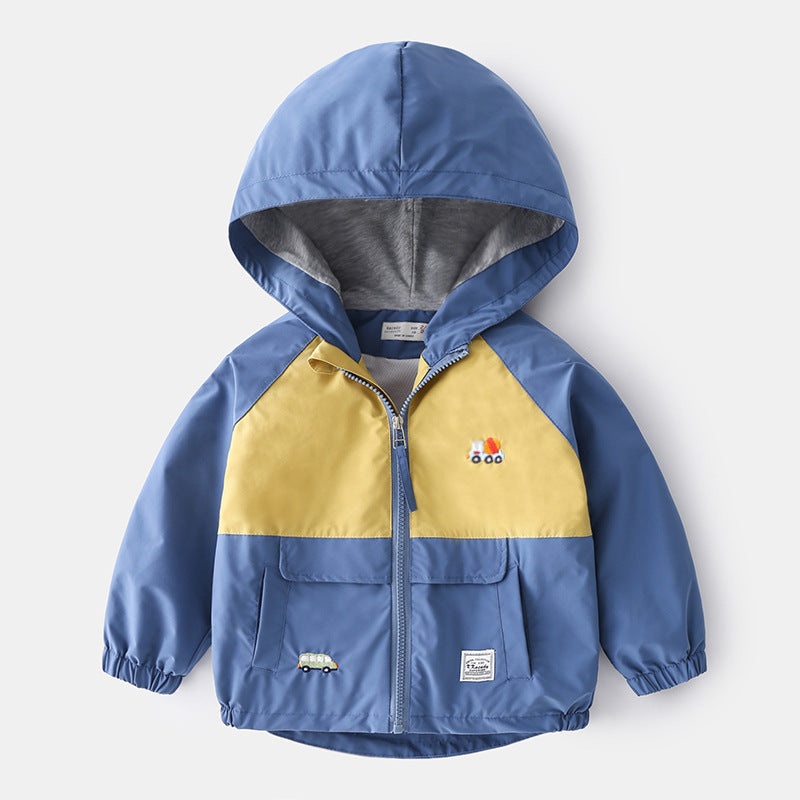 Spring New Korean Cartoon Hooded Kid In Trendy Style