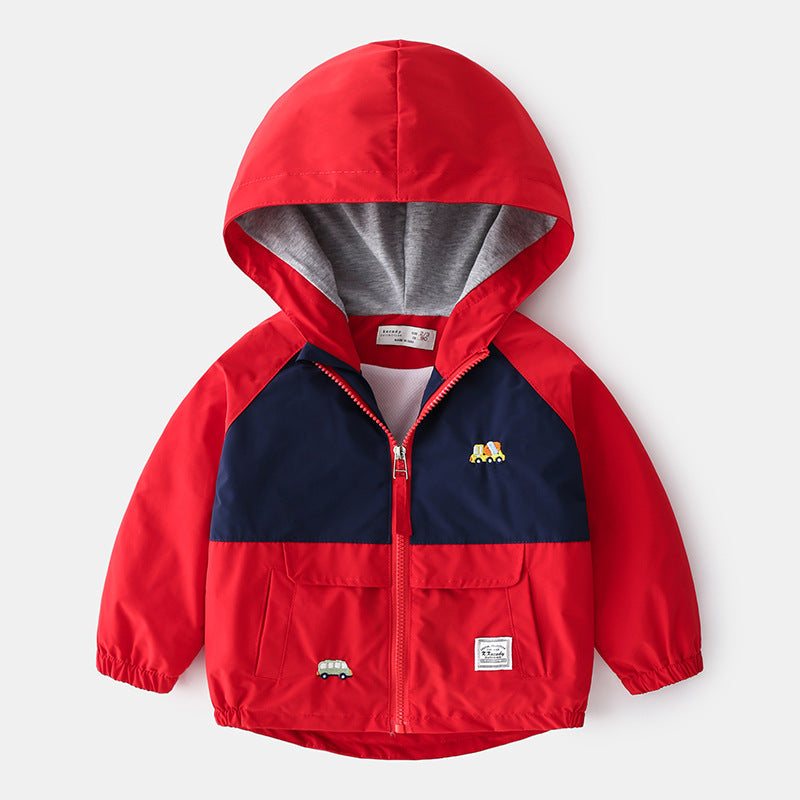 Spring New Korean Cartoon Hooded Kid In Trendy Style